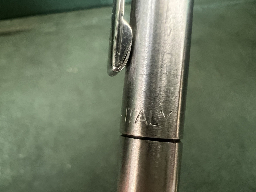 🔴 OMAS penna sfera cromata pulsante a scatto scrive vintage