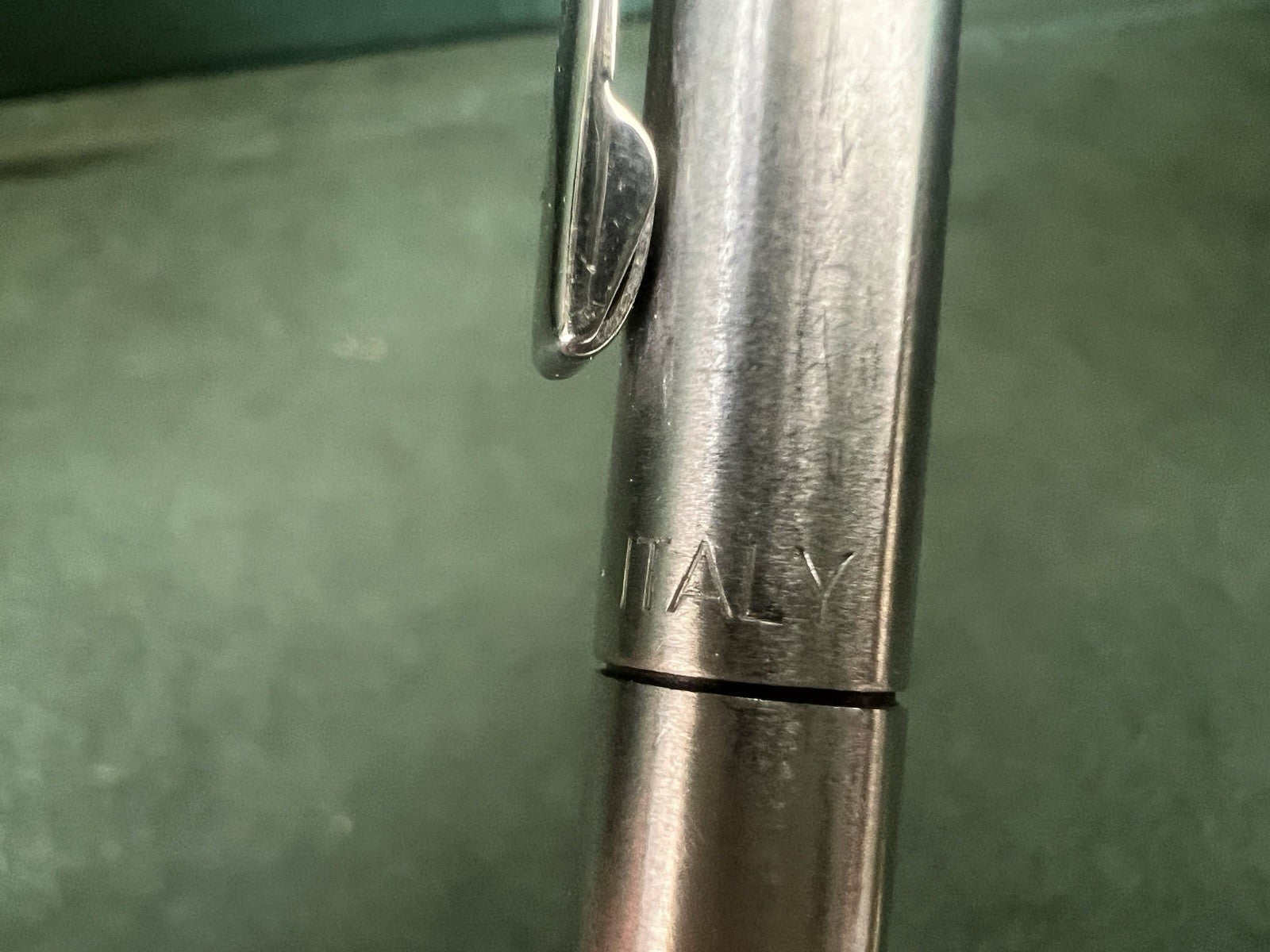 🔴 OMAS penna sfera cromata pulsante a scatto scrive vintage