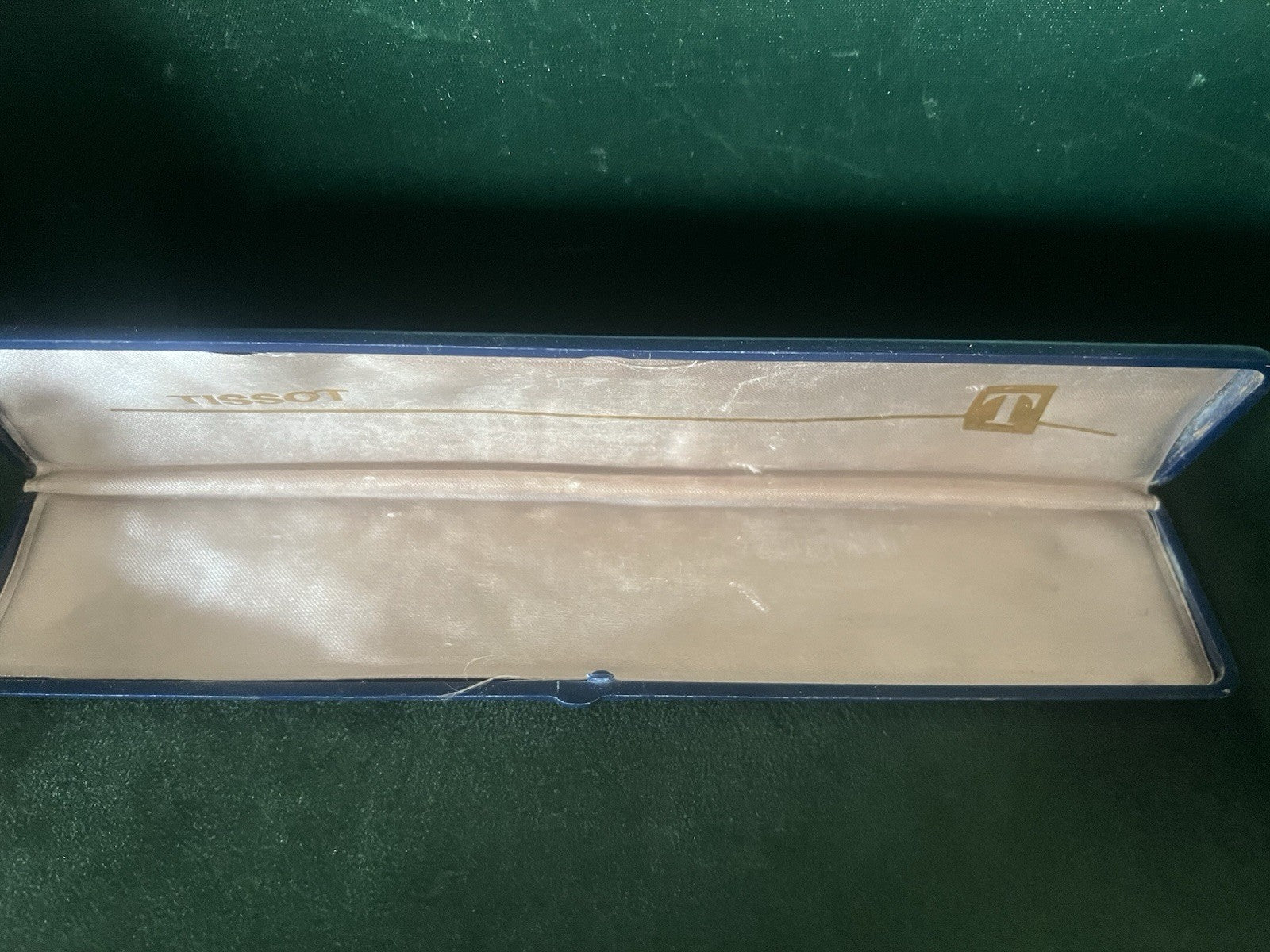 🔴 TISSOT box scatola orologio astuccio custodia cofanetto blu vintage