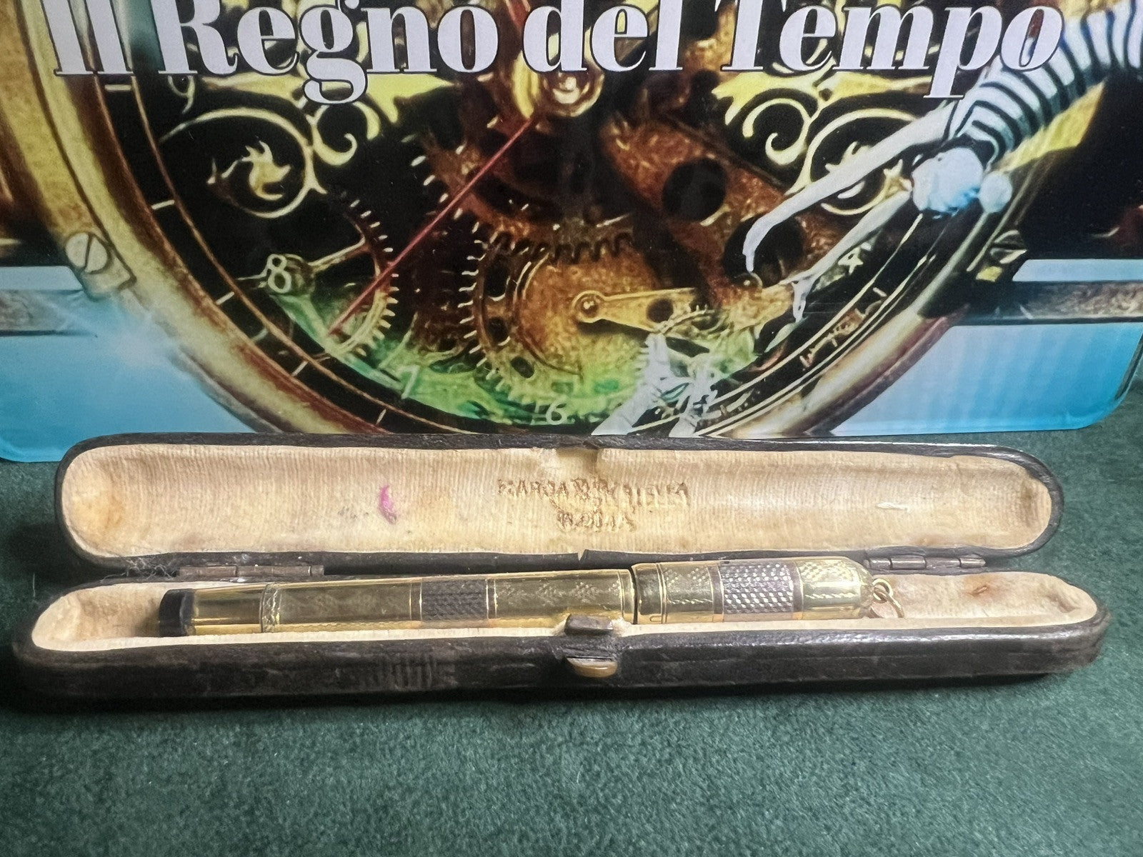 🔴 UNIVERSAL penna stilografica retrattile ORO ARGENTO funziona vintage