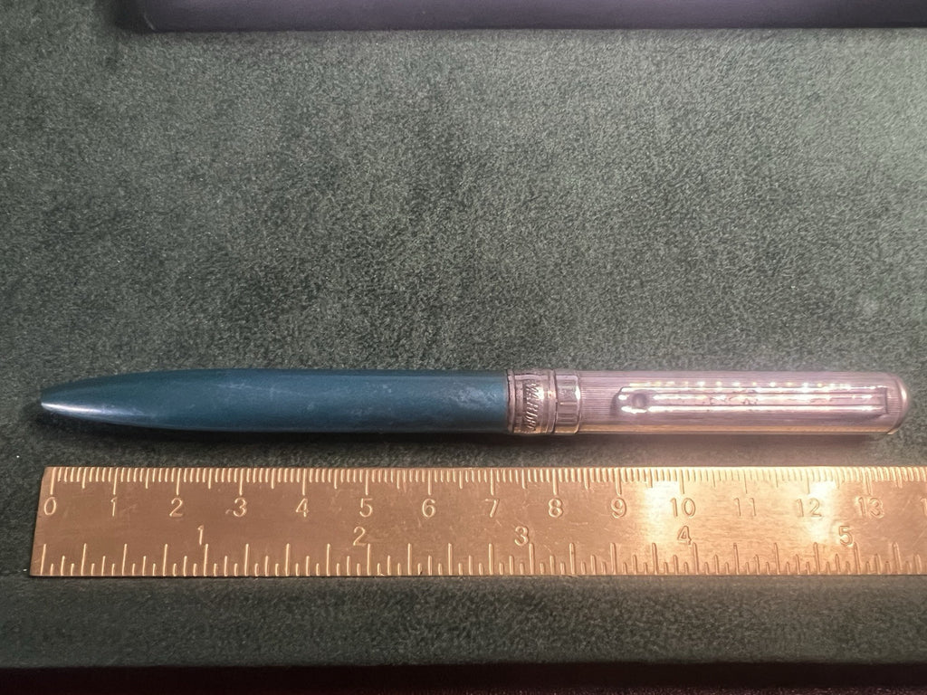 🔴 MARLEN penna sfera ARGENTO 925 e verde scrive vintage