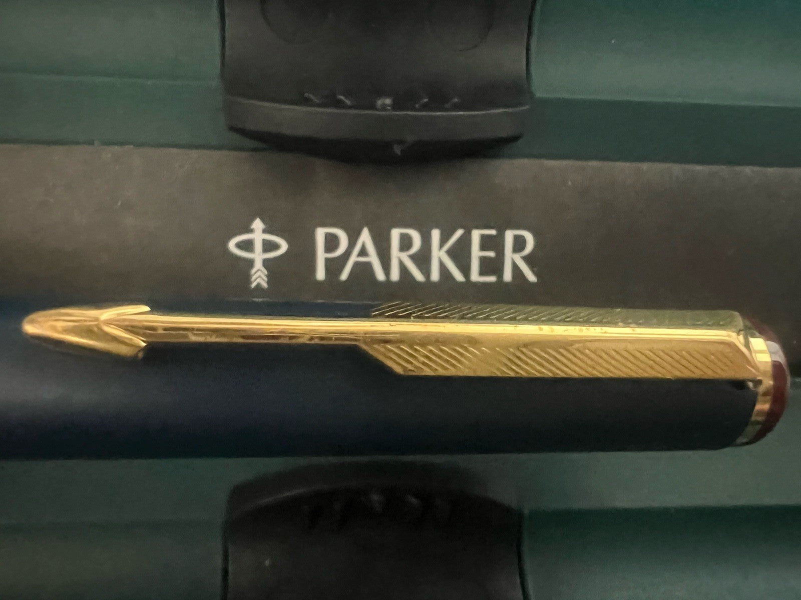 🔴 PARKER penna stilografica Rialto lacca blu bordeaux a cartuccia scrive