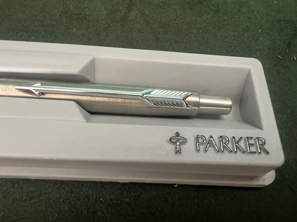 🔴 PARKER penna sfera cromata Imperial classic scrive con astuccio A