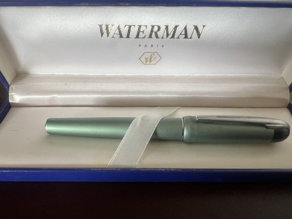 🔴 WATERMAN PHILEAS Füllfederhalter, grün, F-Feder, Tintenpatrone, mit Etui 