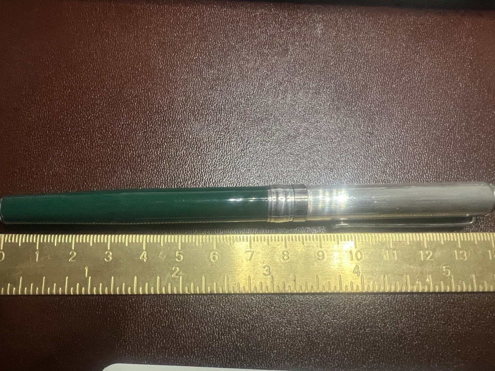 🔴 MARLEN penna stilografica ARGENTO 925 lacca verde pennino iridium M garanzia
