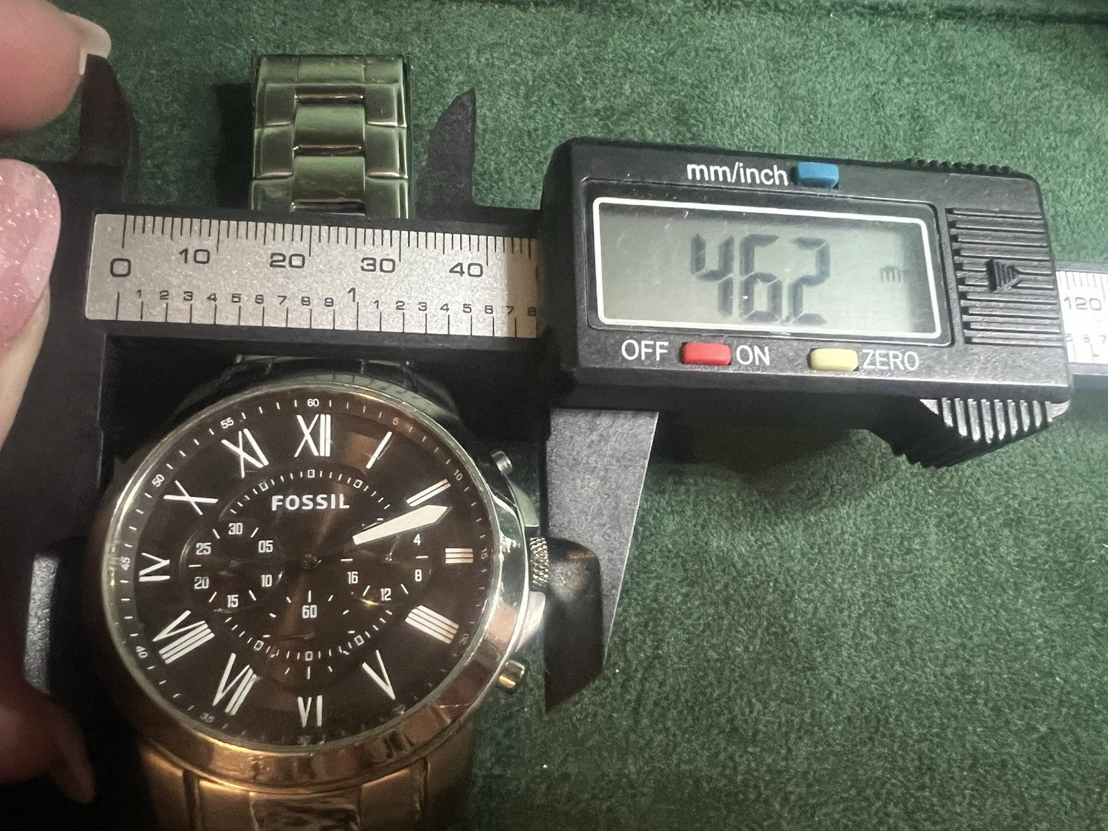 Fossil Chronograph Men's Quartz Watch Steel Case Oversize