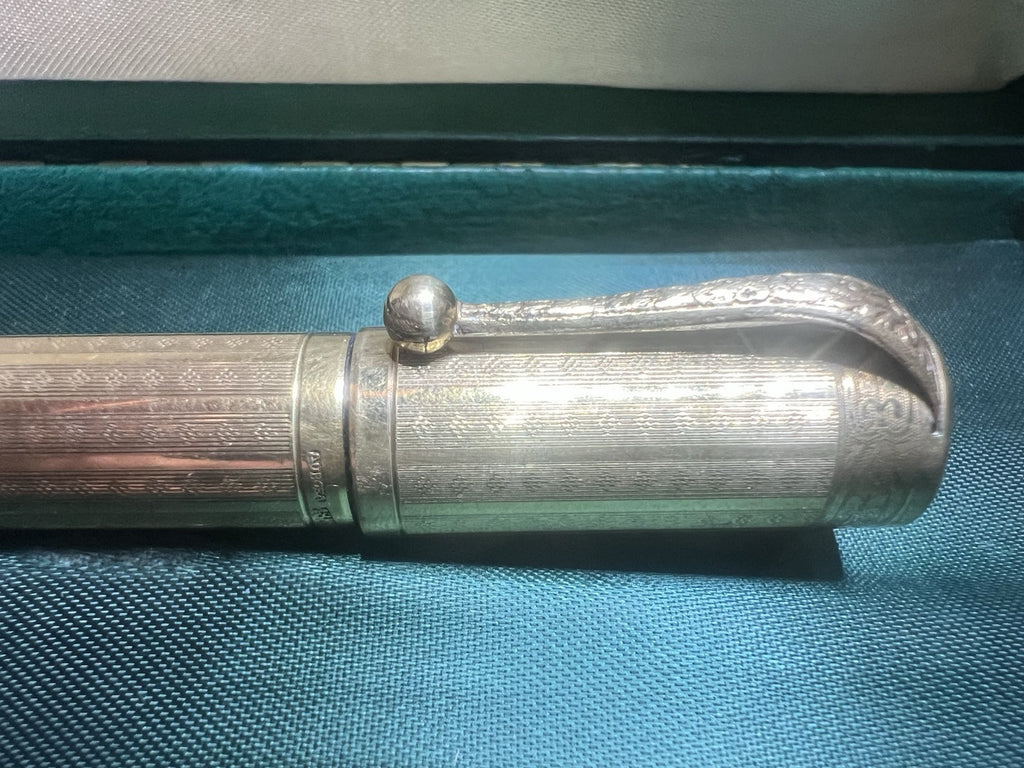 🔴 AURORA penna stilografica retrattile RA3 clip BASSORILIEVO funziona vintage