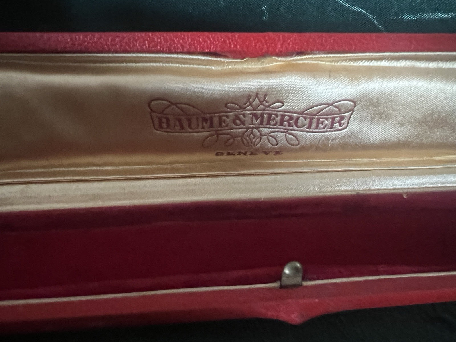 🔴 BAUME & MERCIER box scatola orologio polso rossa custodia vintage