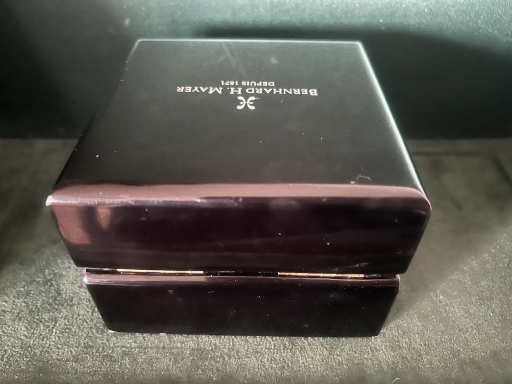 🔴 box BERNHARD H. MAYER scatola orologio legno nero lucido custodia
