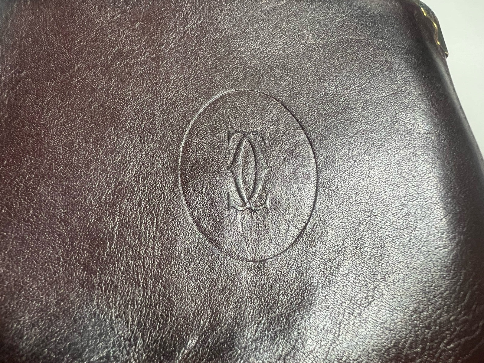 🔴 CARTIER portafoglio uomo pelle bordeaux formato piccolo ORIGINALE vintage