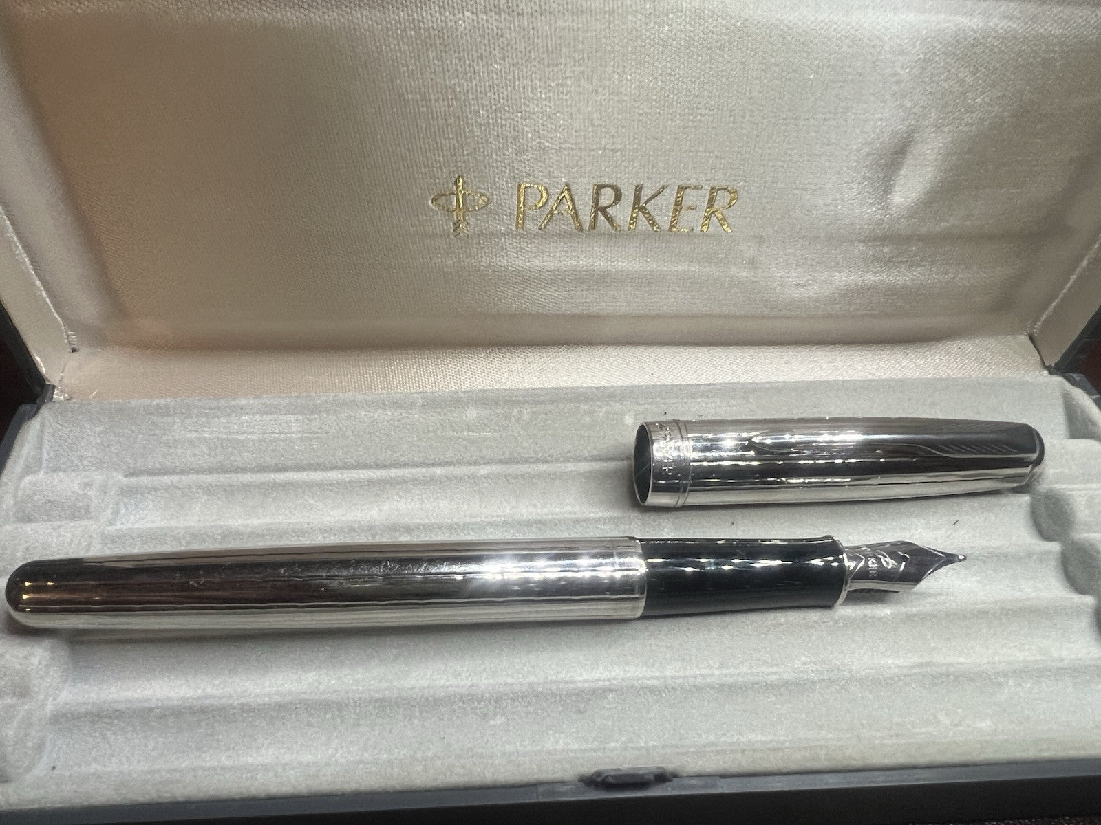 🔴 PARKER penna stilografica Sonnet P III Francia cromata pennino M