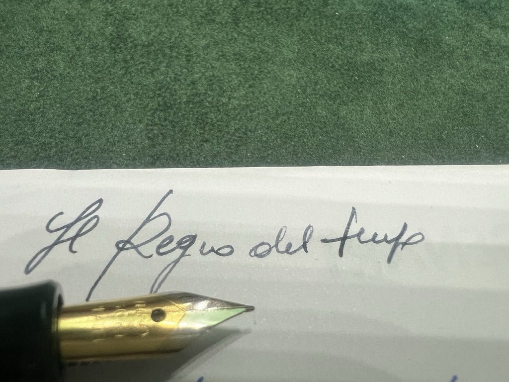 🔴 ERO MINOR black green piston fountain pen writes vintage 