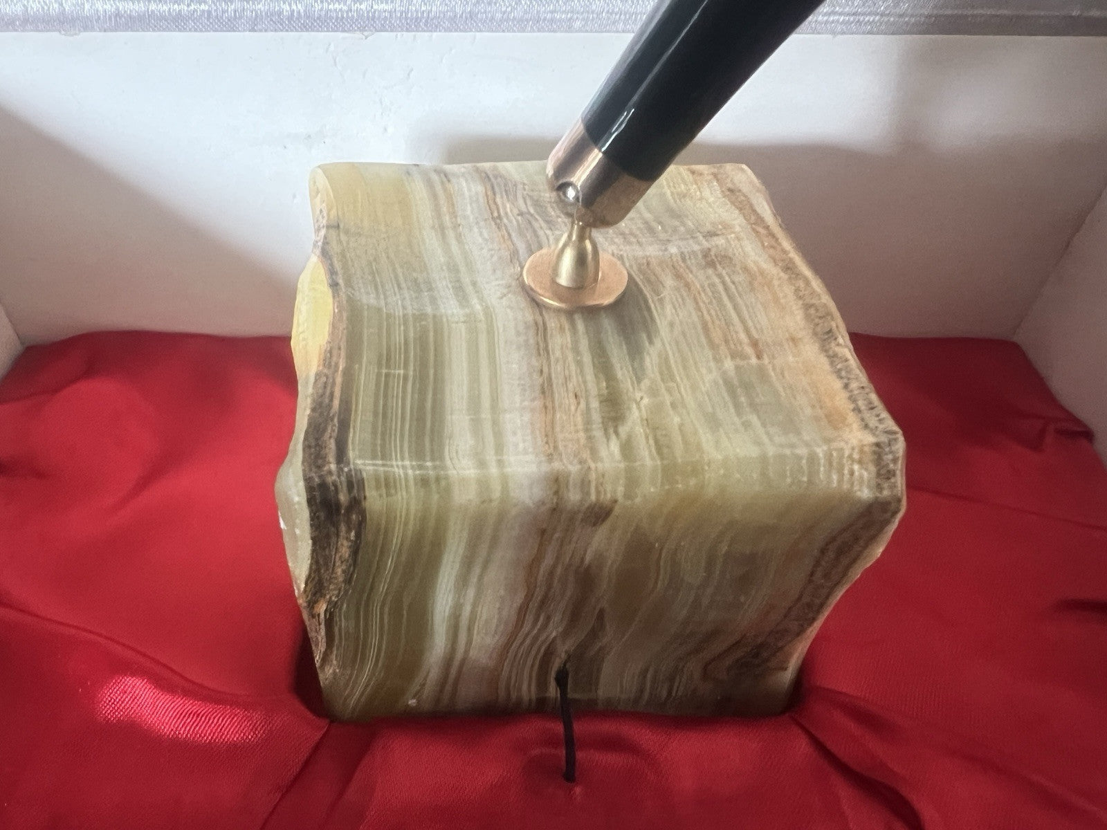 🔴 OMAS penna sfera stiloforo scrivania SUPPORTO MARMO vintage