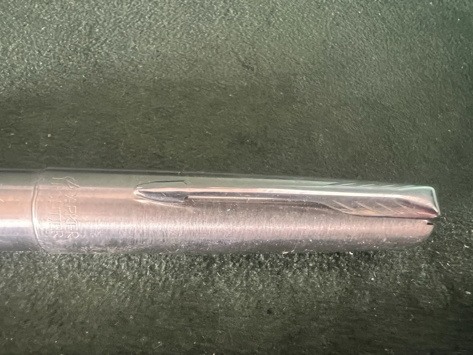 🔴 PARKER penna stilografica FRONTIER cromata a cartuccia pennino M scrive