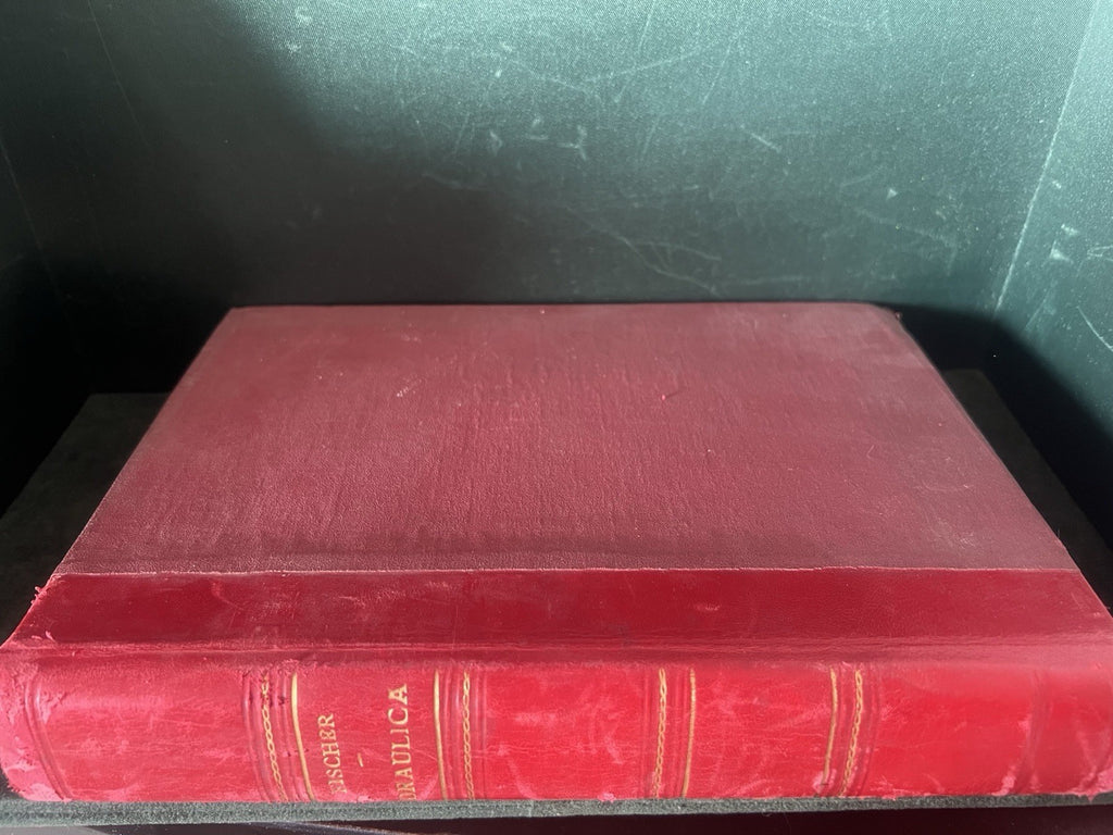 🔴 Libro CORSO DI IDRAULICA Fisher copertina rigida rossa arti mestieri 1936