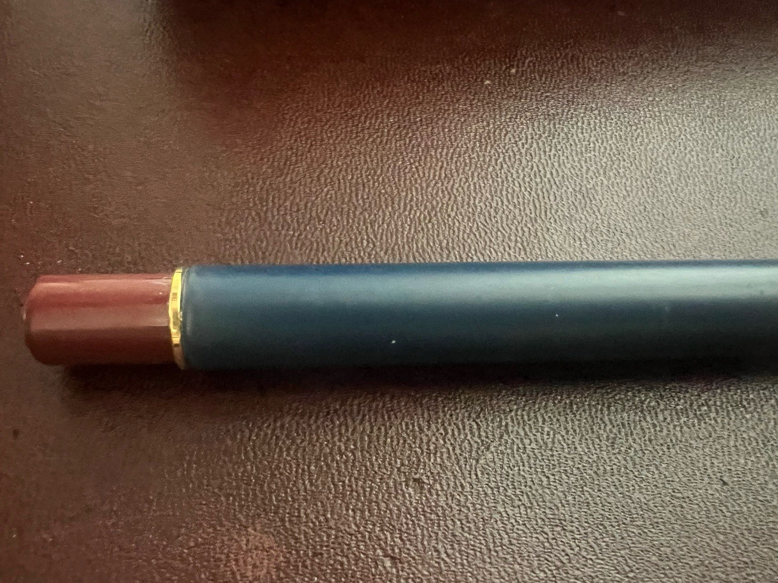 🔴 PARKER penna stilografica Rialto lacca blu bordeaux a cartuccia scrive