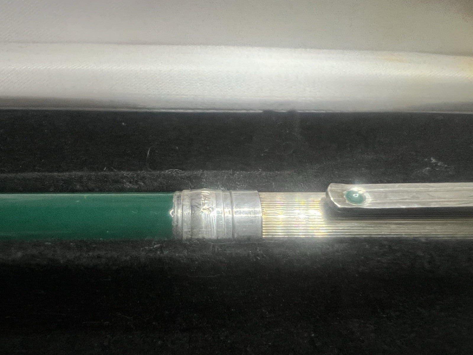 Marlen Stylo-Plume Stylo à Plume Argent 925 Laque Vert Iridium M Garantie