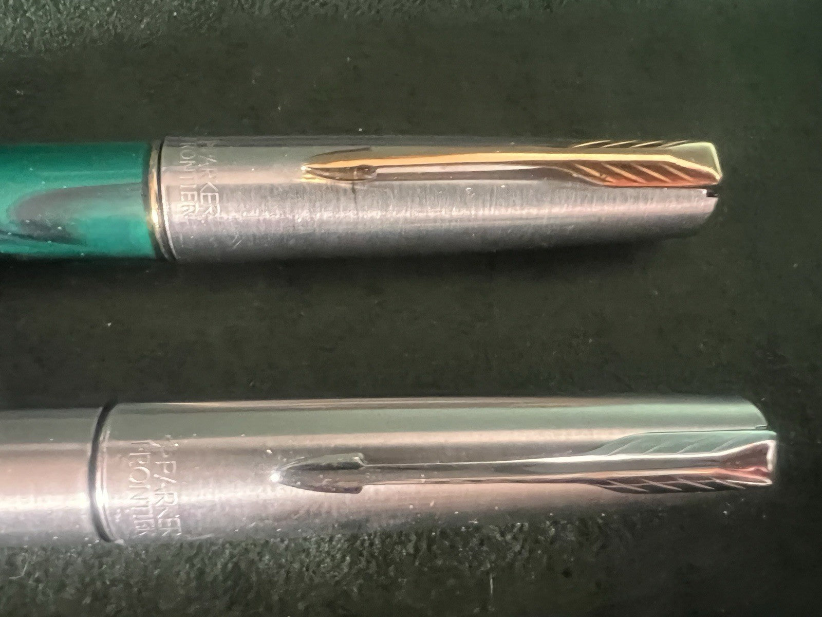 🔴 PARKER penne sfera Frontier cromata verde refill roller scrivono