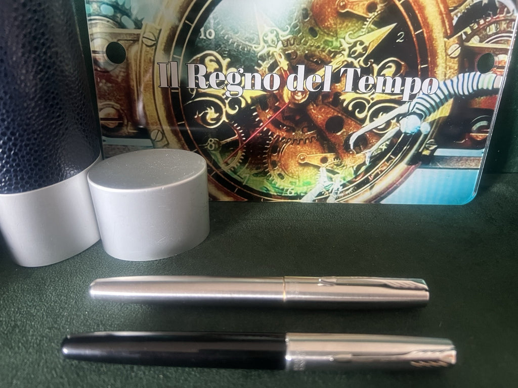 Parker Stylo-Plume Stylo à Plume Frontier Et Sphère Chrome Noire Scrivono