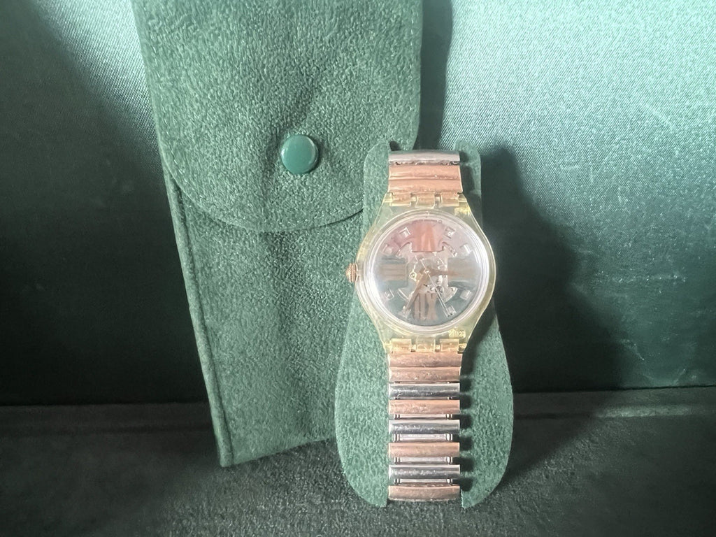 🔴 SWATCH orologio polso chrono SAK 108 Cooper Rush AUTOMATICO cinturino a molla