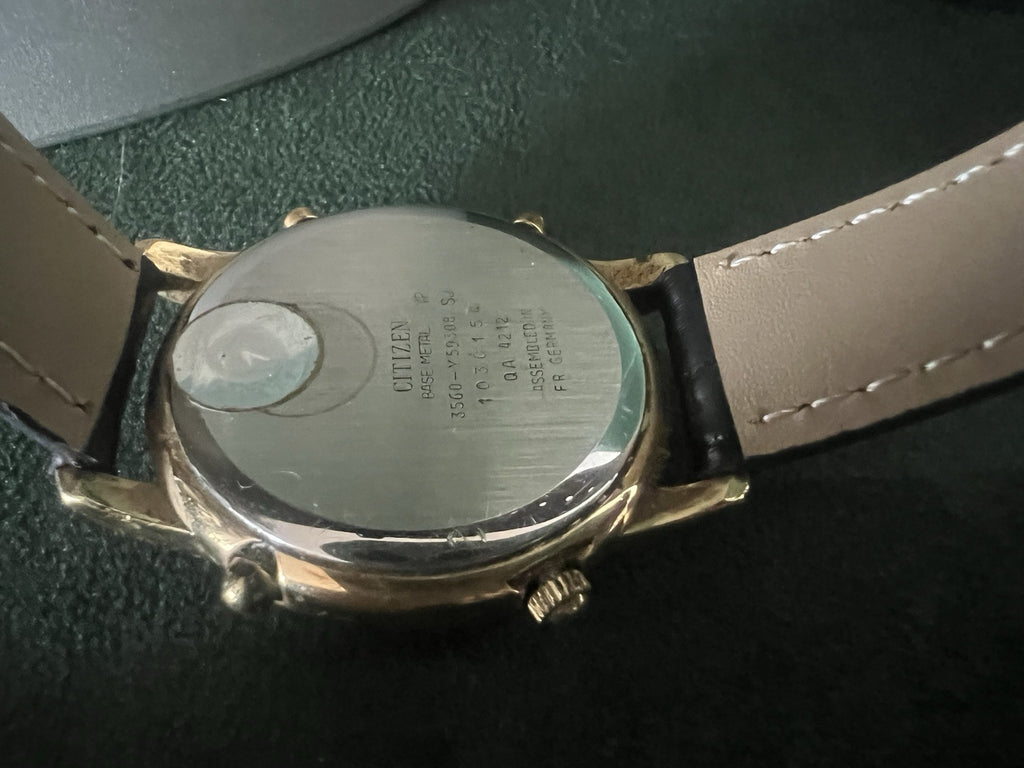 🔴 CITIZEN cronografo orologio uomo 3560-Y59308 laminato nero quarzo