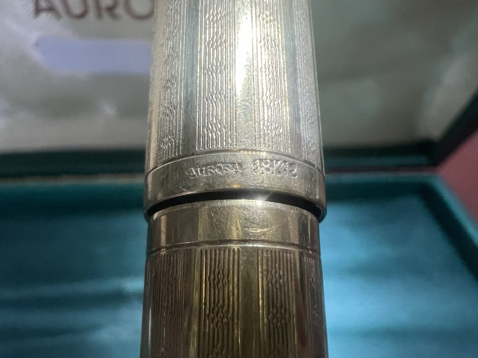 🔴 AURORA penna stilografica retrattile RA3 clip BASSORILIEVO funziona vintage