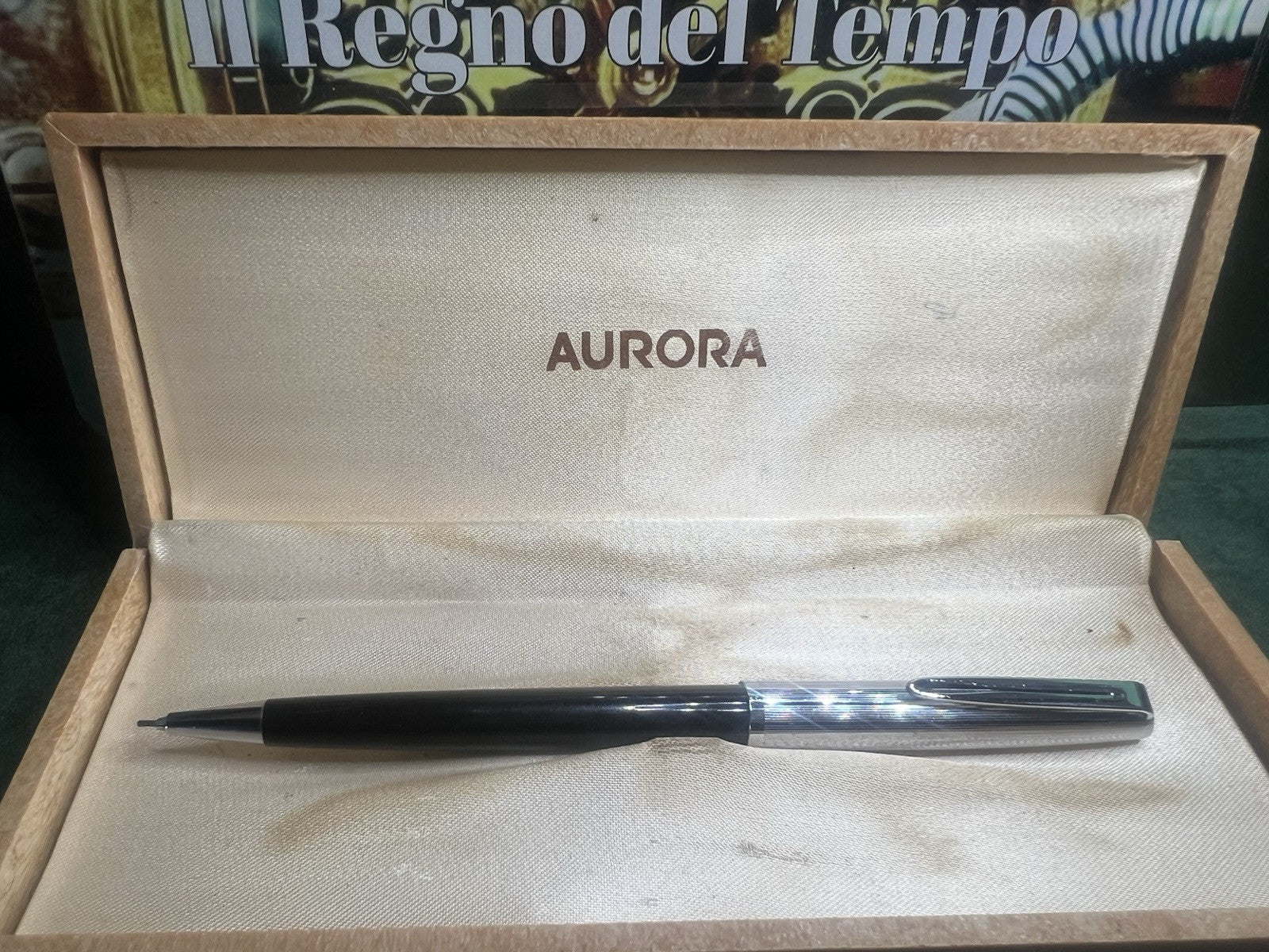 Aurora Crayon Mécanique Portemine Crayon Fonctionne Capuche Vintage Chrome 
