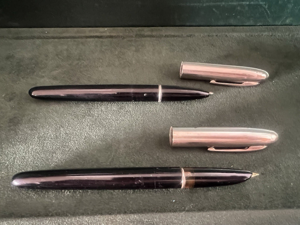 Ronson Stylo-Plume Stylo à Plume Sac À Pression Sphère Capuchons Or Vintage 50