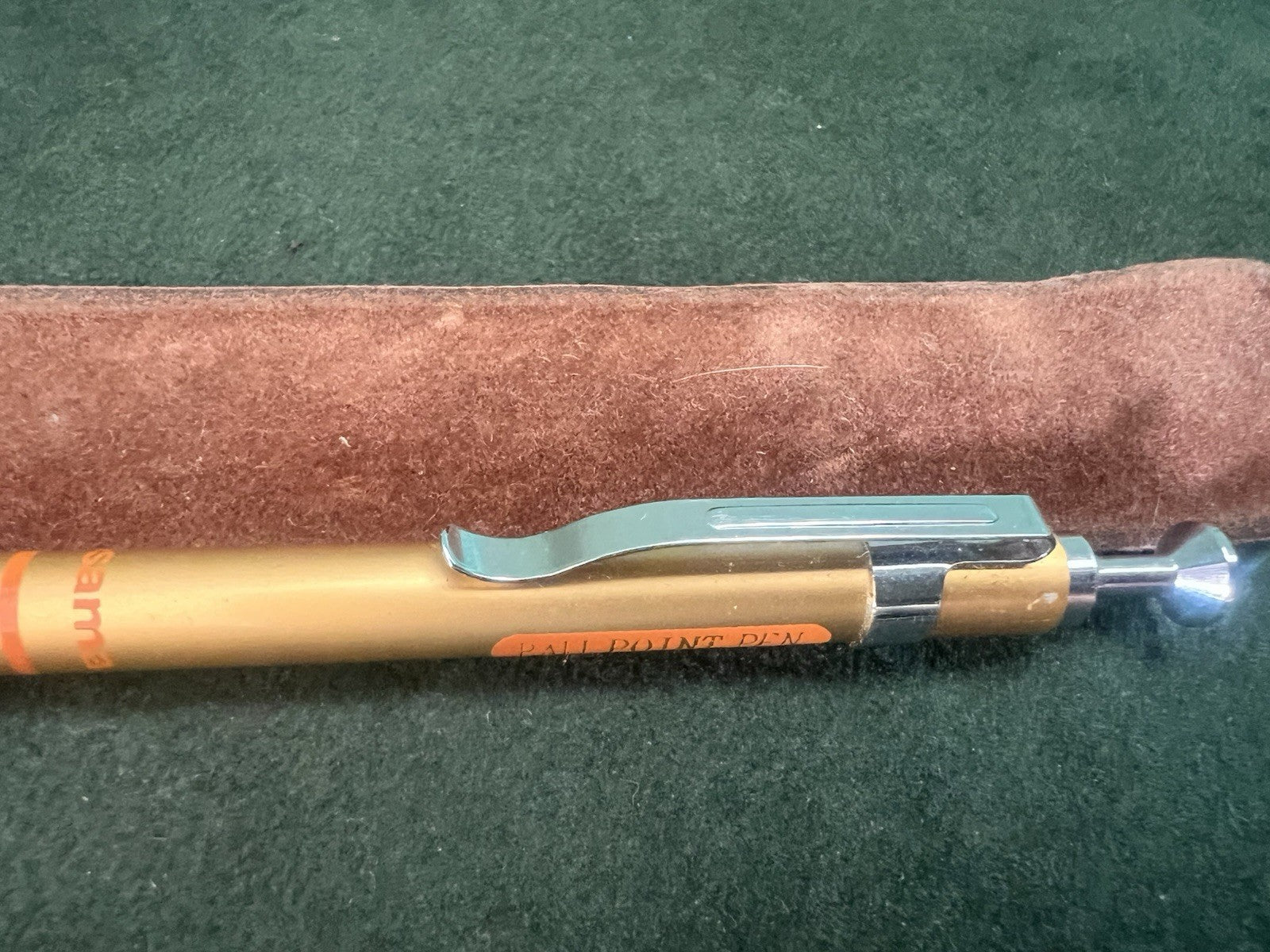 🔴 OSAMA penna sfera lacca Beverly e cromata pulsante a scatto scrive vintage