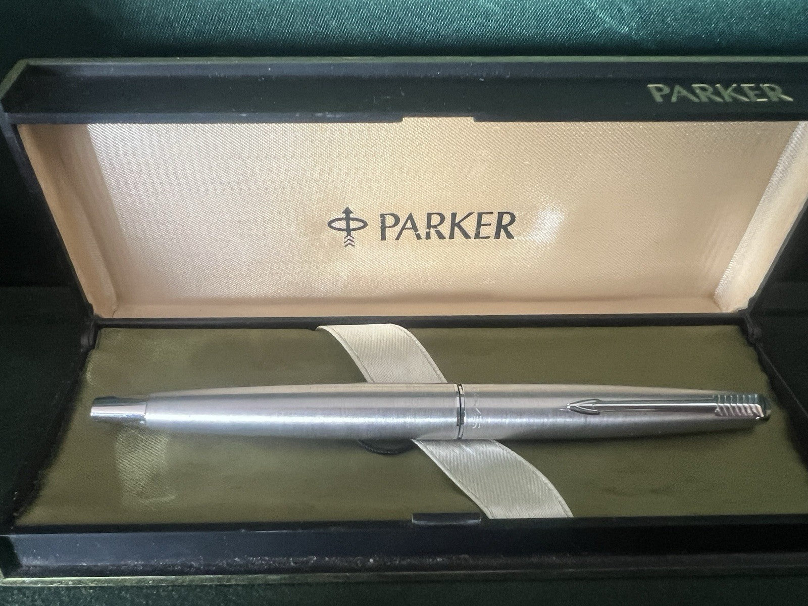 🔴 PARKER penna stilografica cromata Flighter corpo allungato scrive vintage