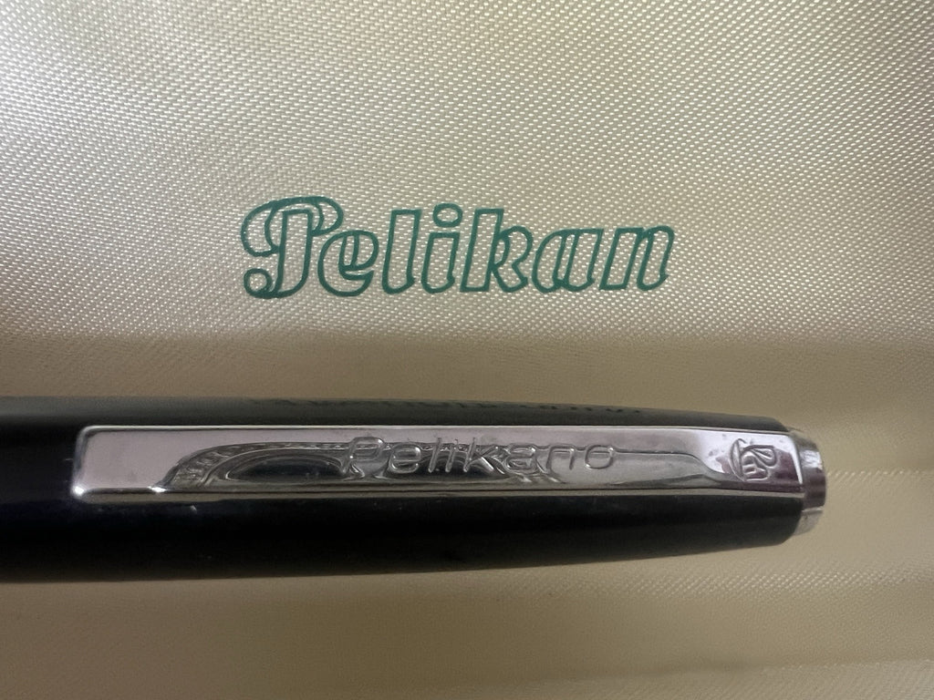 🔴 PELIKAN penna stilografica Pelikano NERA con cartucce scrive vintage