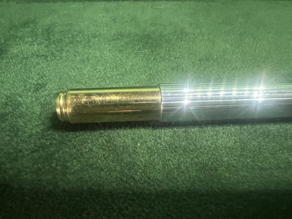 Grand-Mère Stylo-Plume Stylo à Plume Ego Chrome Profils Laminés Or Cartouche M