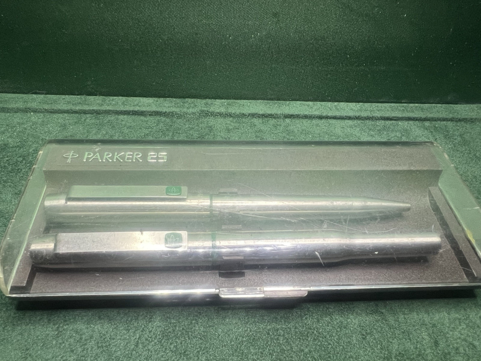 Parker Stylo-Plume Stylo à Plume 25 Mki Clip Vert und Sphère Set Write Retro 
