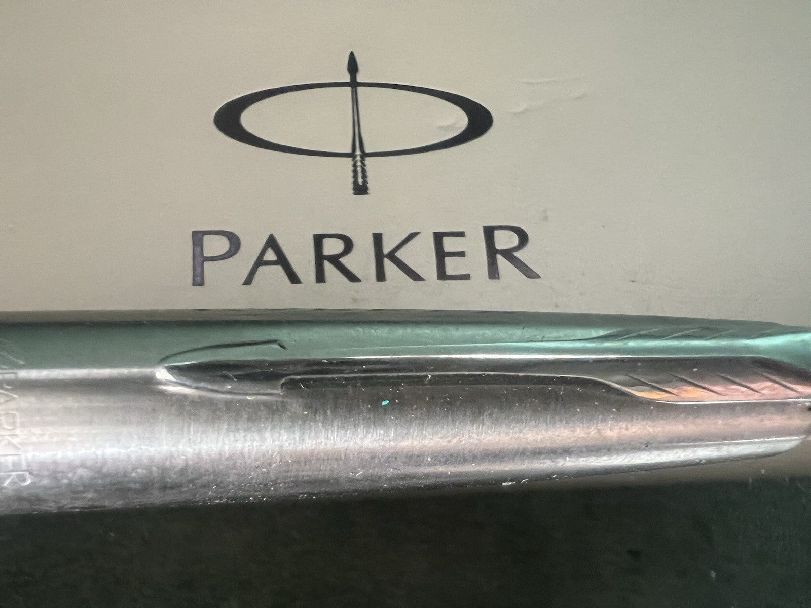 🔴 PARKER penna stilografica FRONTIER cromata a cartuccia pennino M scrive
