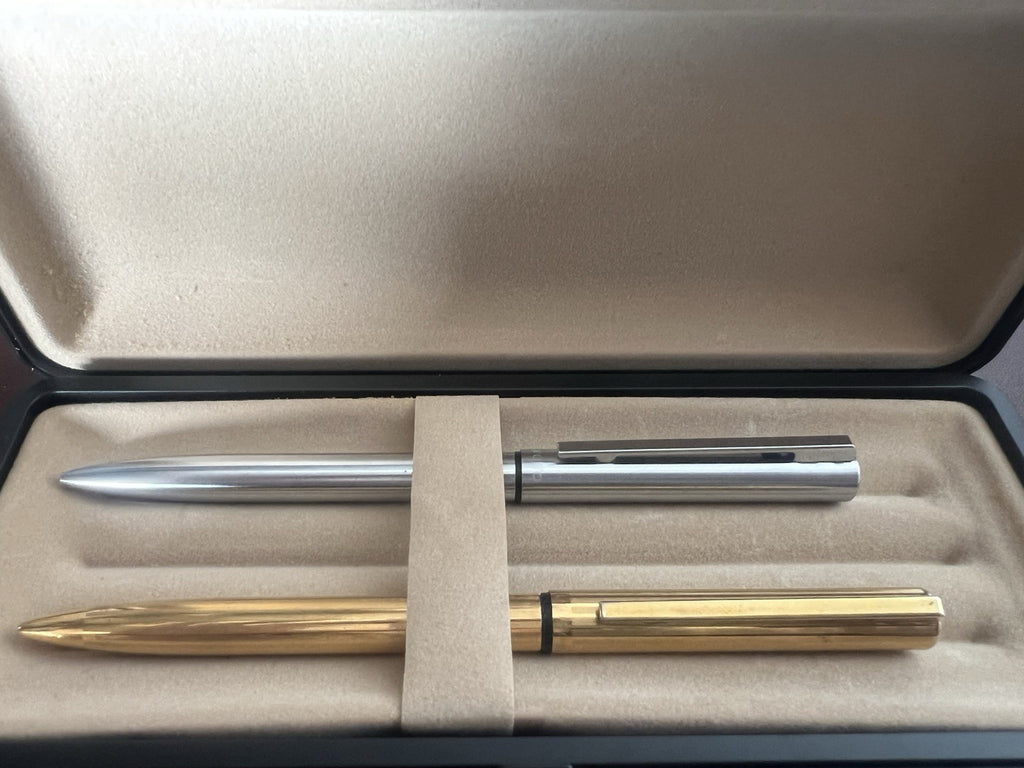 Auretta Penne Sphère par Aurora Chrome Et Or Scrivono Vintage 1970 B
