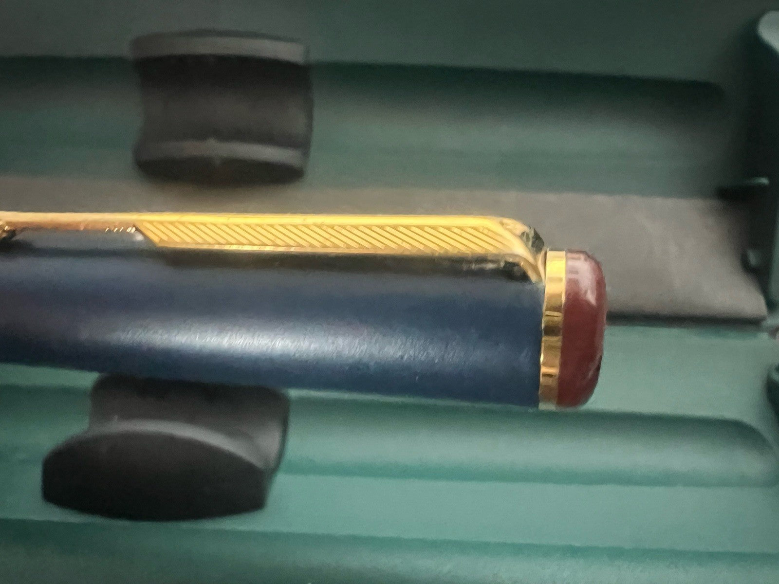 Parker Pen Fountain Pen Rialto Lacquer Blue Bordeaux Cartridge A Marking