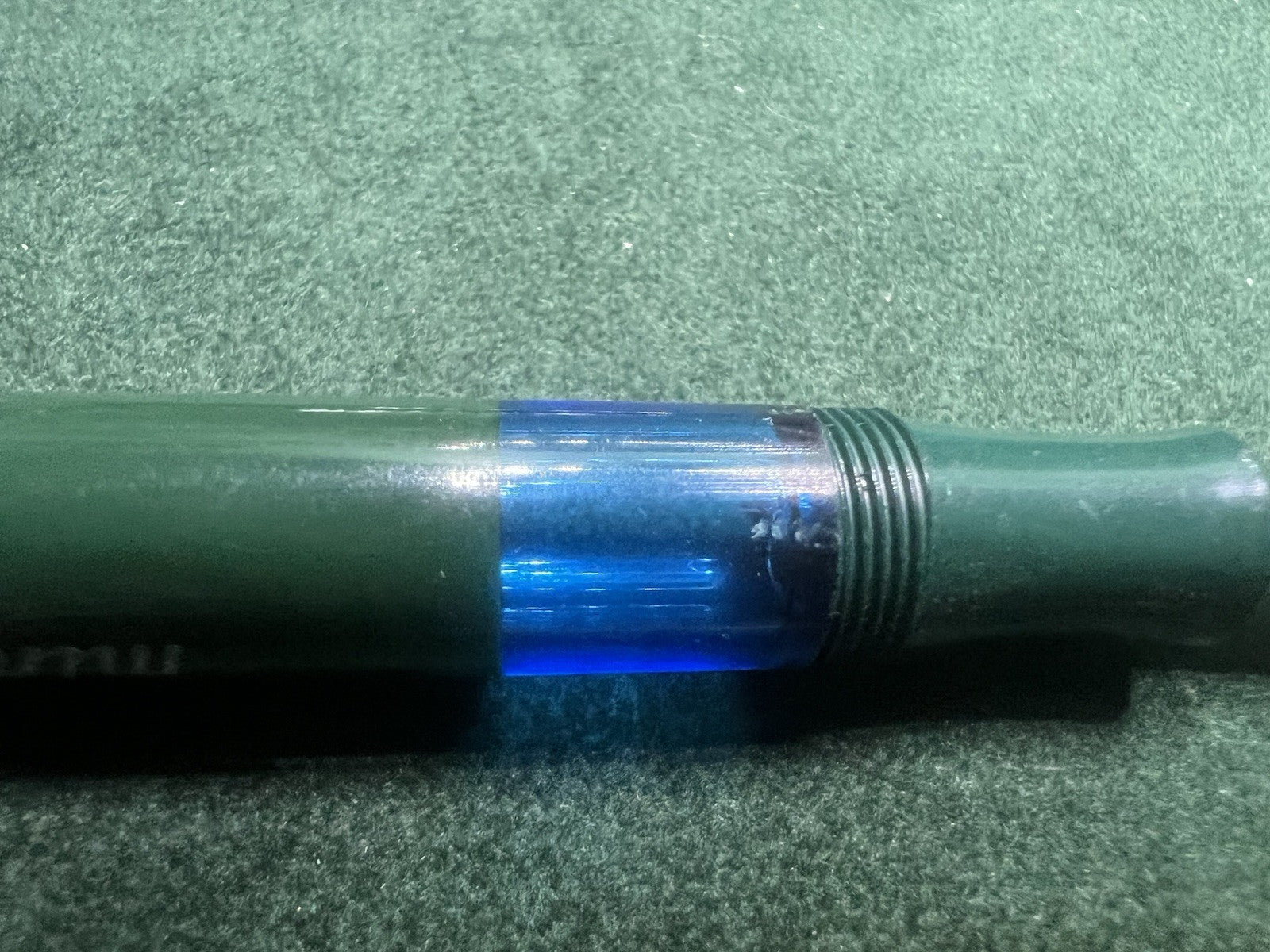 🔴 ERO MINOR black green piston fountain pen writes vintage 