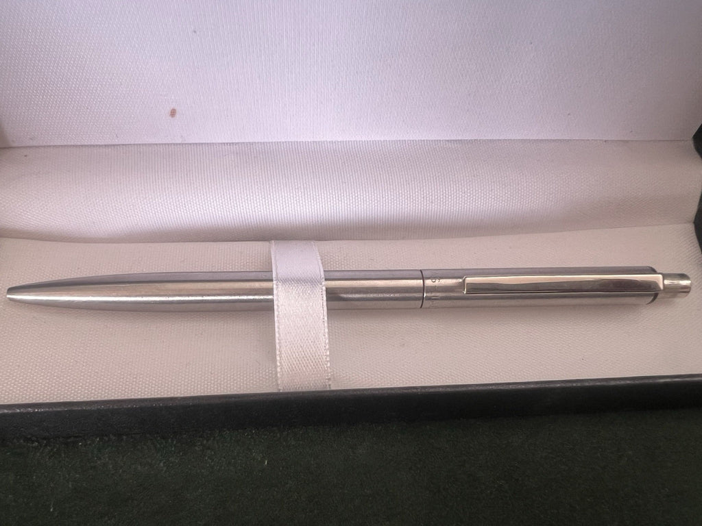 🔴 OMAS penna sfera cromata pulsante a scatto scrive vintage