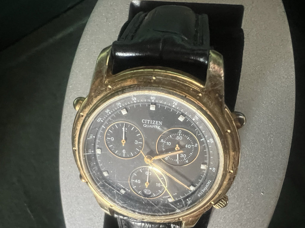 Citizen Chronographe Montre Hommes 3560-Y59308 Laminé Noir Quartz