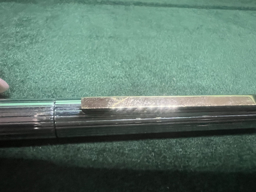 Grand-Mère Stylo-Plume Stylo à Plume Ego Chrome Profils Laminés Or Cartouche M